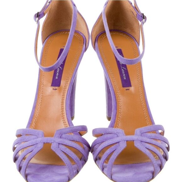 Ralph Lauren Purple Label Purple Heels Sophisticated Style - Picture 1 of 8